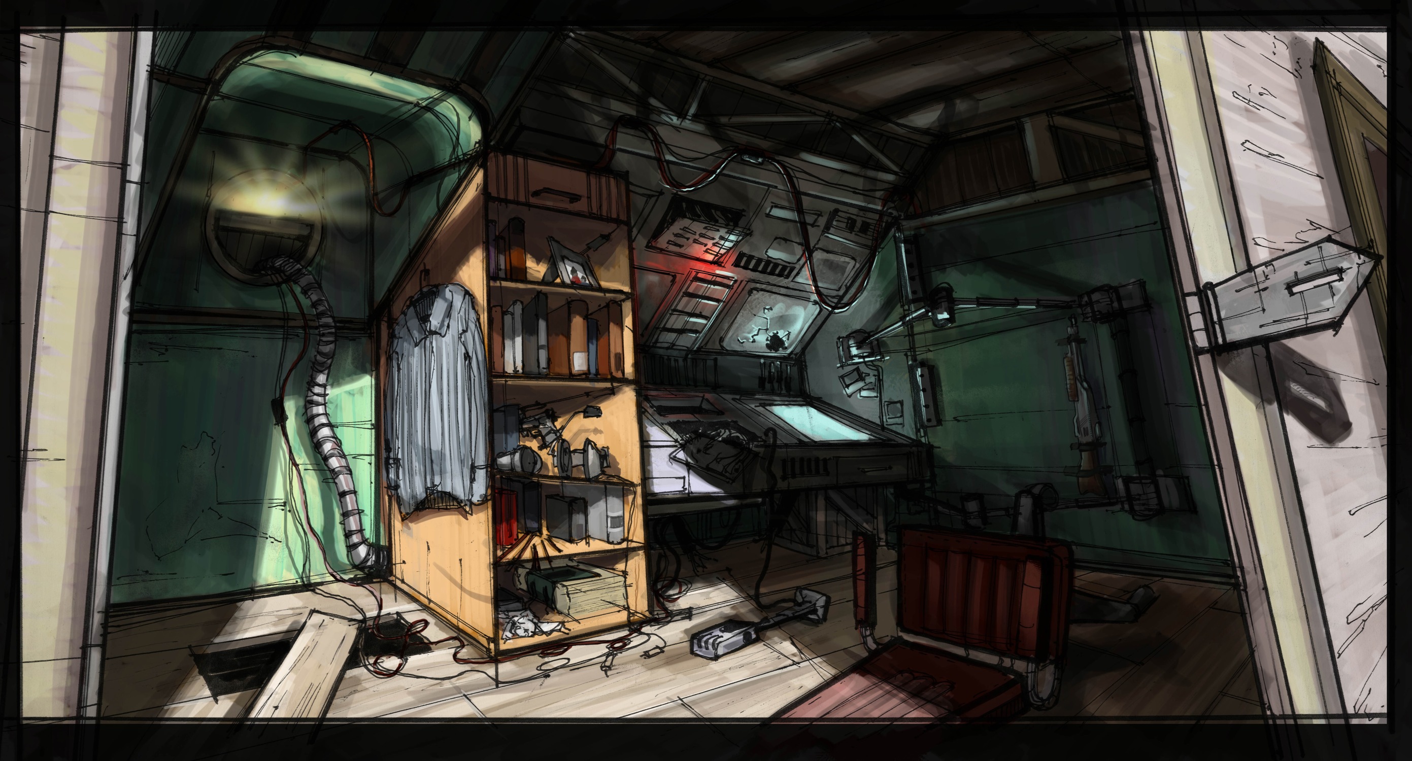 destroyed attic transmitting station