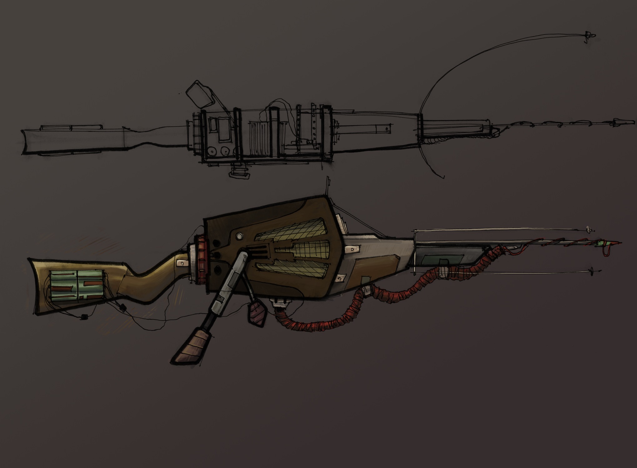 steampunk sonic gun concept