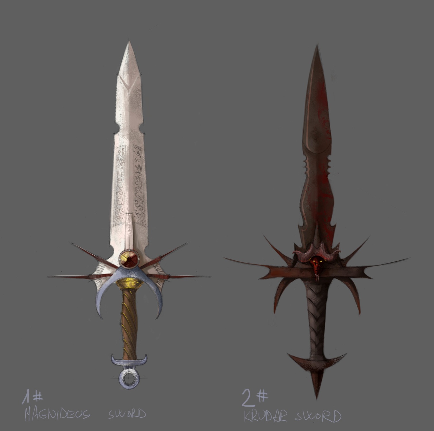 medieval swords fantasy concept
