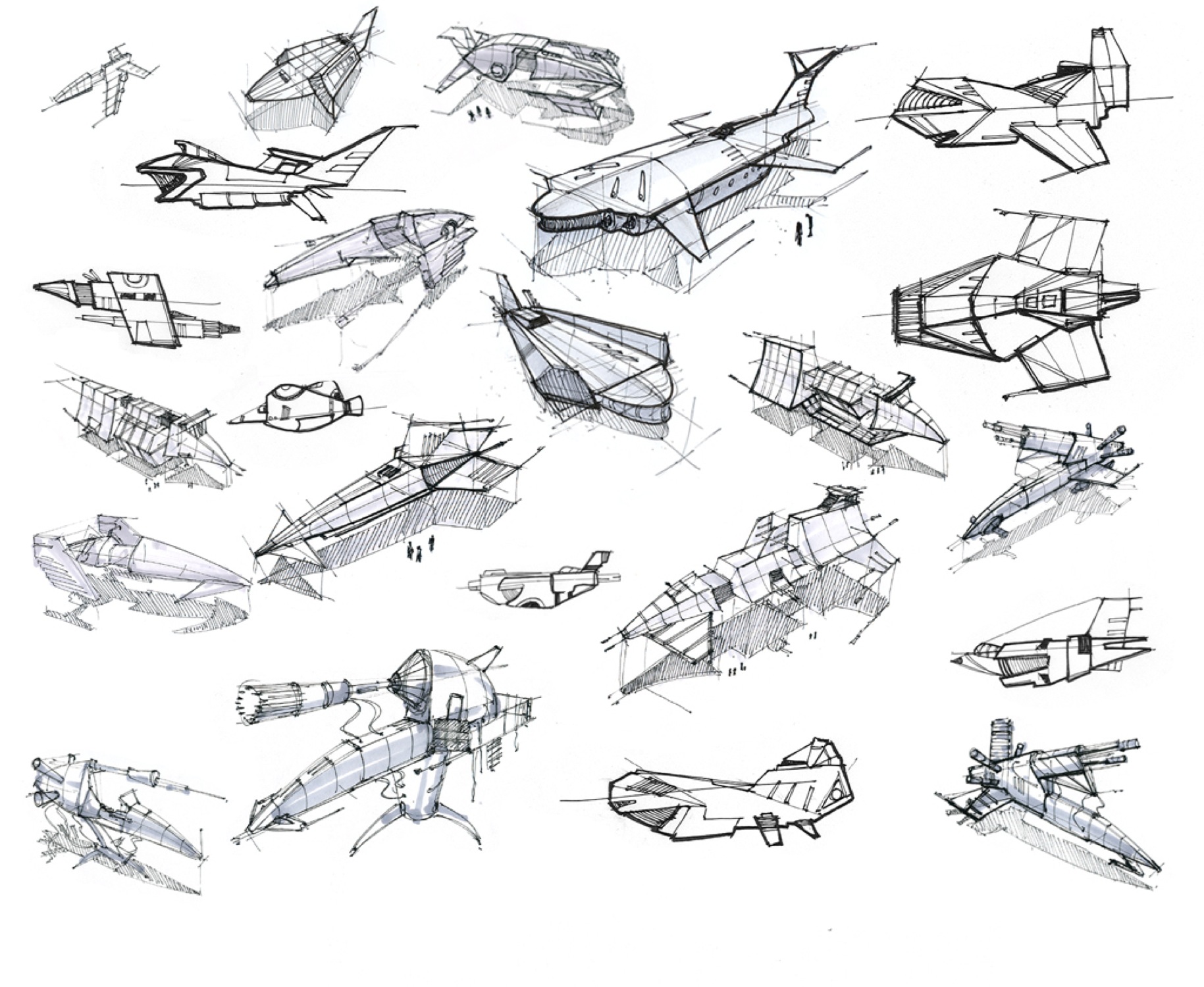 starship concepts and sketches